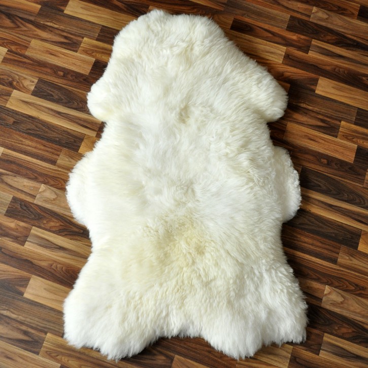 Angebot!! XL ÖKO Schaffell Lammfell sheep naturweiss 100-110 x 65-75 cm