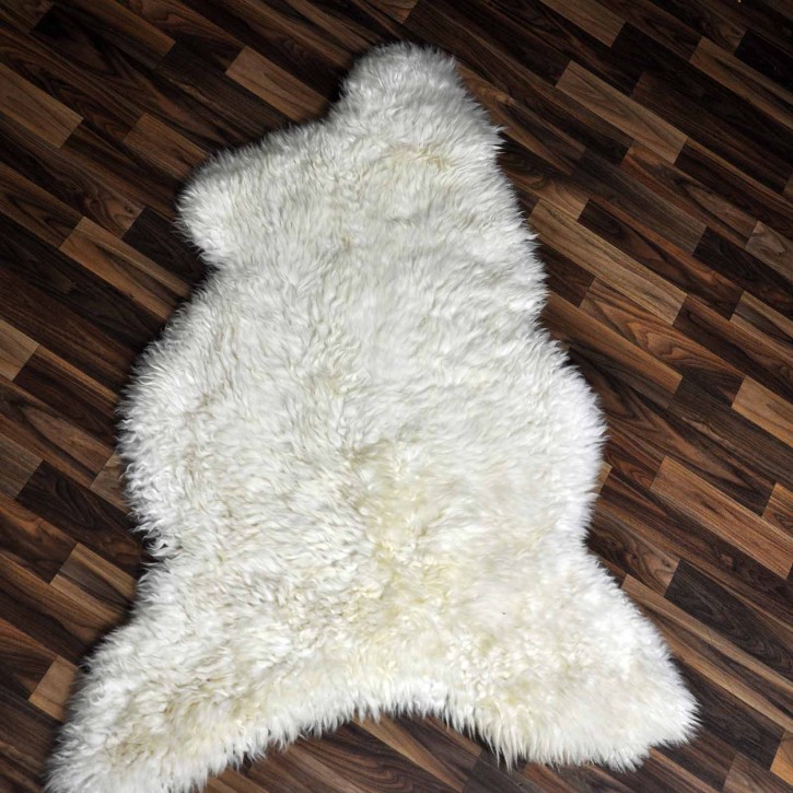Echtes Schaffell Lammfell creme weiss 120x85 Tierbett #2045