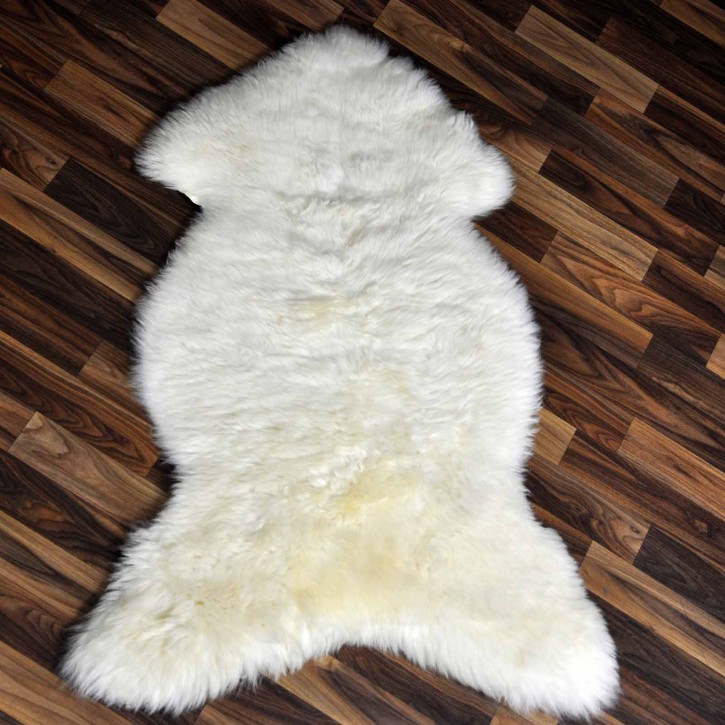 Echtes Schaffell Lammfell creme weiss 105x70 Tierbett #2055