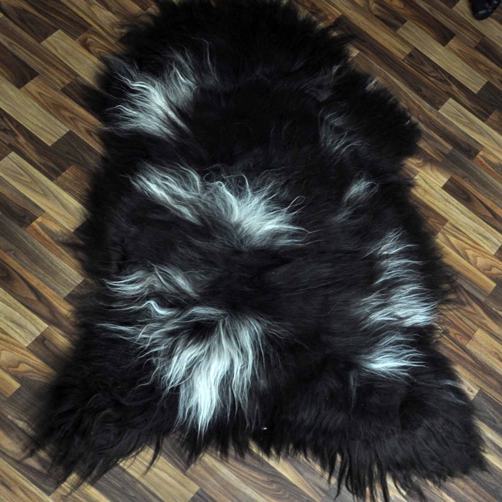 XXXL Island Schaffell braun weiss 130x90 Krampus #2067
