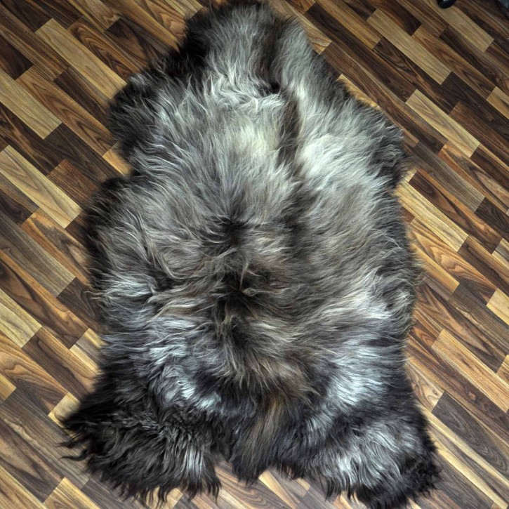 XXXL Island Schaffell braun grau 130x80 Krampus #2068