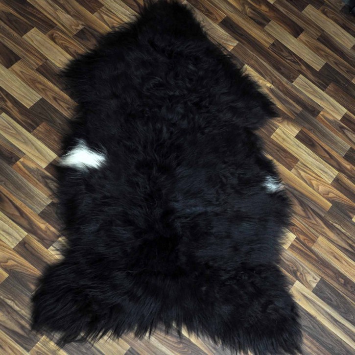 XXXL Island Schaffell schwarzbraun weiß 135x80 günstig #2094
