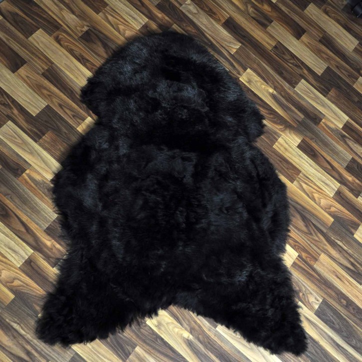 Echtes Lammfell Schaffell Fell schwarzbraun grau 120x90 geschoren #2196 Echtes Lammfell Schaffell Fell schwarzbraun grau 120x90 geschoren #2196