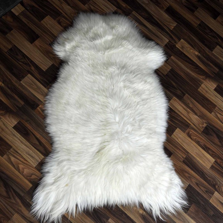 Echtes Schaffell Lammfell creme weiss braun 115x75 Sale #2418