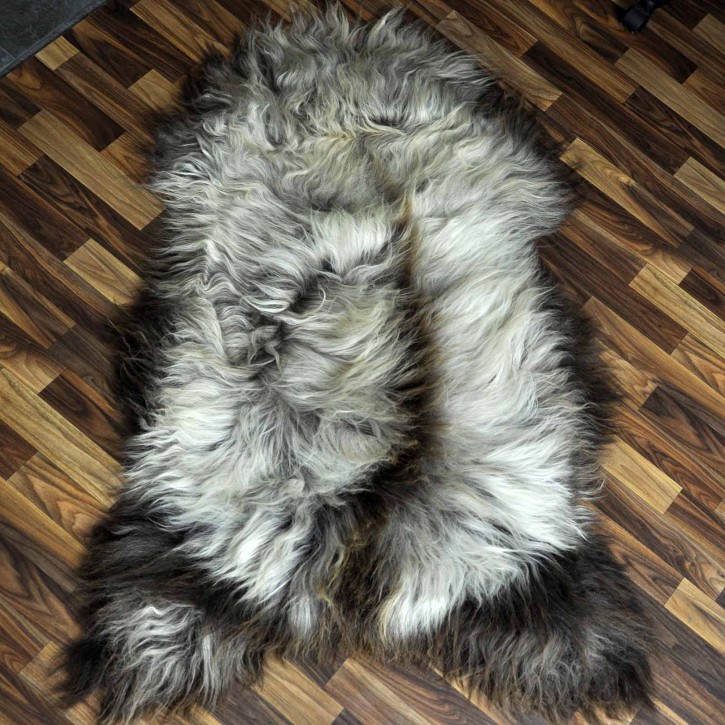 XXXL Island Schaffell braun beige 130x85 Teppich Krampus #2441