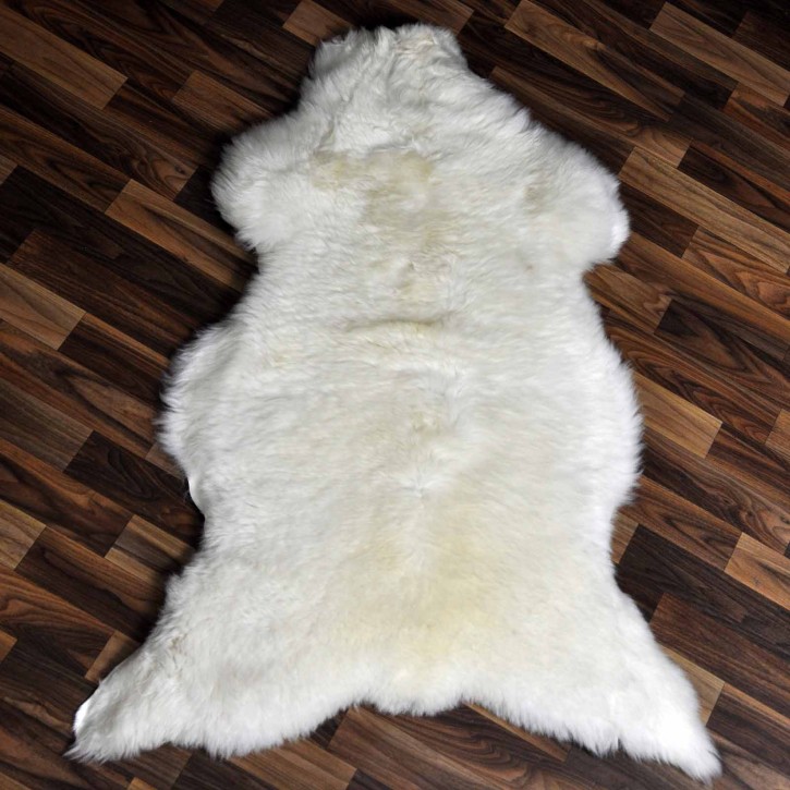 Echtes Schaffell Lammfell weiss 115x70 Stuhl Auflage #2458