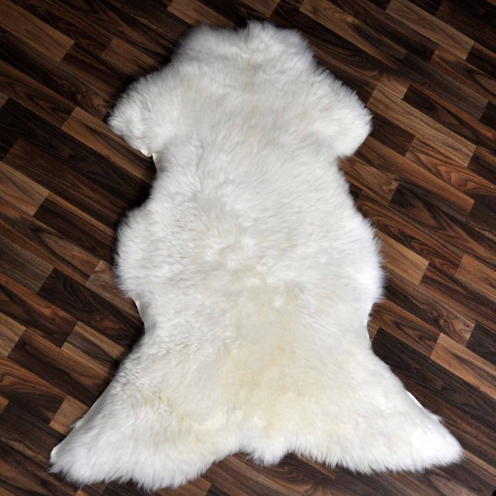 Echtes Schaffell Lammfell weiss 110x75 Stuhl Auflage #2460