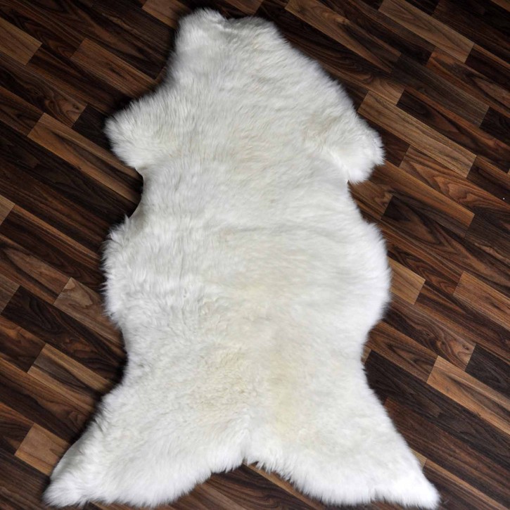 Echtes Schaffell Lammfell weiss 110x75 Stuhl Auflage #2464