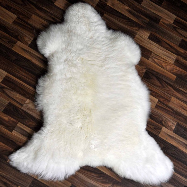 Echtes Schaffell Lammfell weiss 110x80 Stuhl Auflage #2469