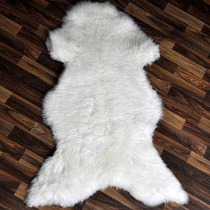 Echtes Schaffell Lammfell weiss 115x75 Stuhl Auflage #2471