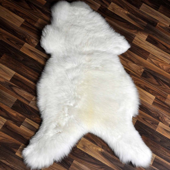 Echtes Schaffell Lammfell weiss 110x70 Stuhl Auflage #2478