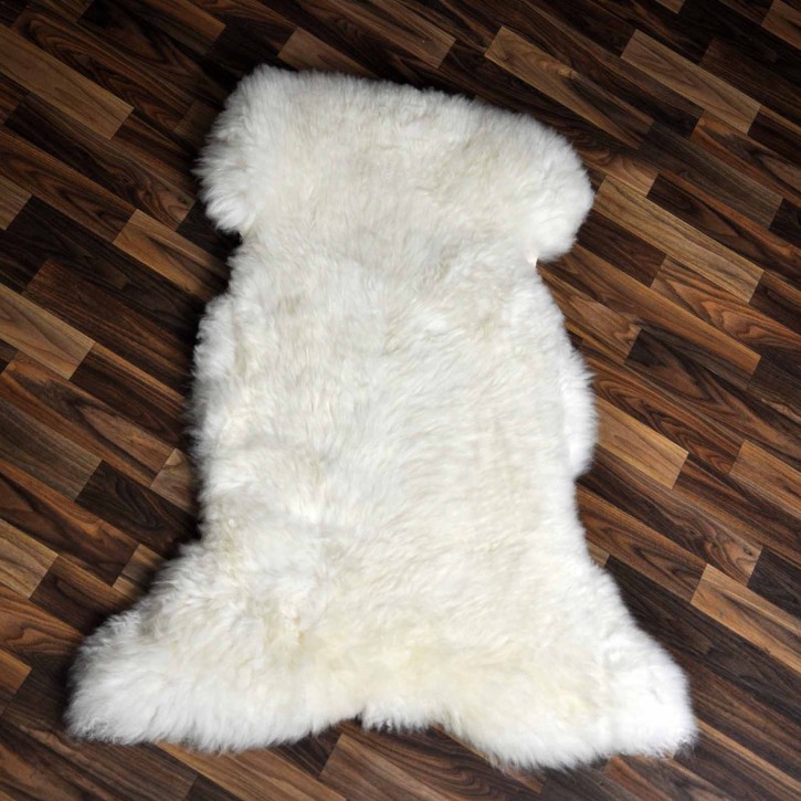 Echtes Schaffell Lammfell weiss 105x80 Stuhl Auflage #2492
