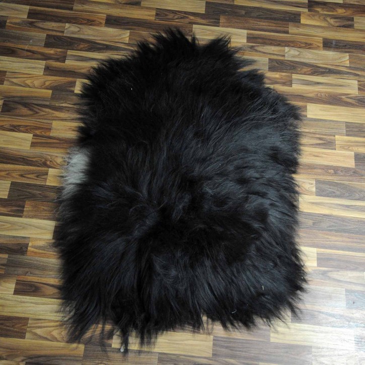 XXL ÖKO Island Schaffell schwarzbraun weiß 125x85 Geschenk #5844