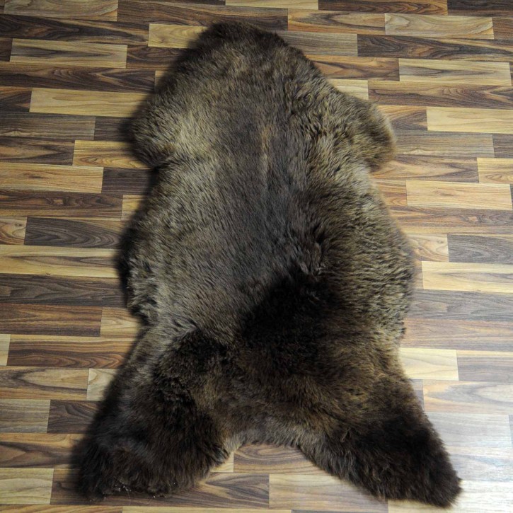 XL ÖKO Schaffell Lammfell braun 115x75 Kamin Fell #6166