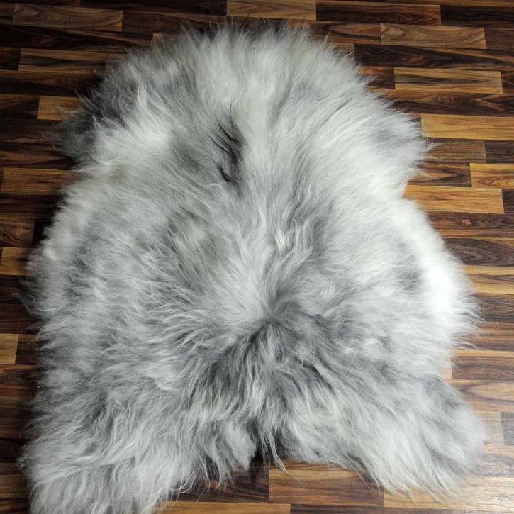 XXL ÖKO Island Schaffell grau beige 125x90 Krampus #6359