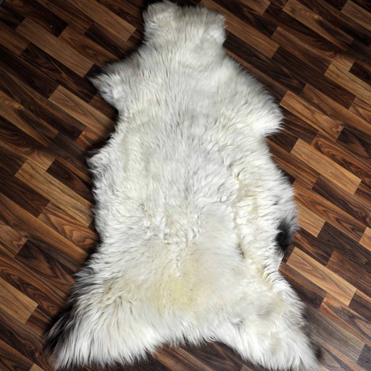 XXL ÖKO Schaffell Lammfell beige braun 125x75 echtes Fell #6974