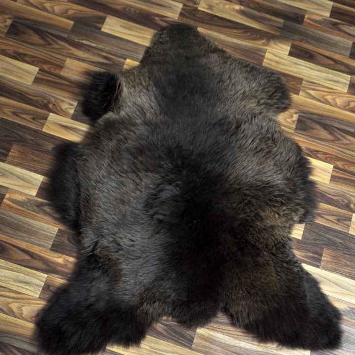 XL ÖKO Schaffell Lammfell braun 115x80 Grizzlybär #7043