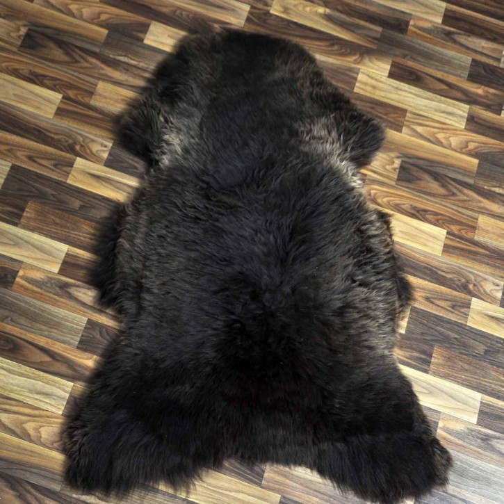 XL ÖKO Schaffell Lammfell braun 110x75 Grizzlybär #7044