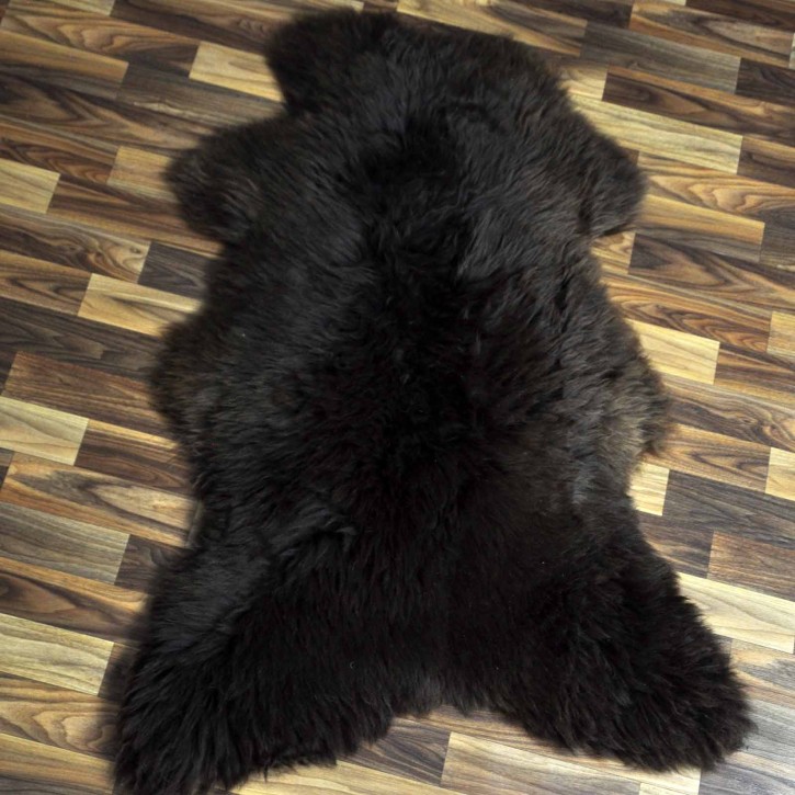 XL ÖKO Schaffell Lammfell braun 115x75 Grizzlybär #7066