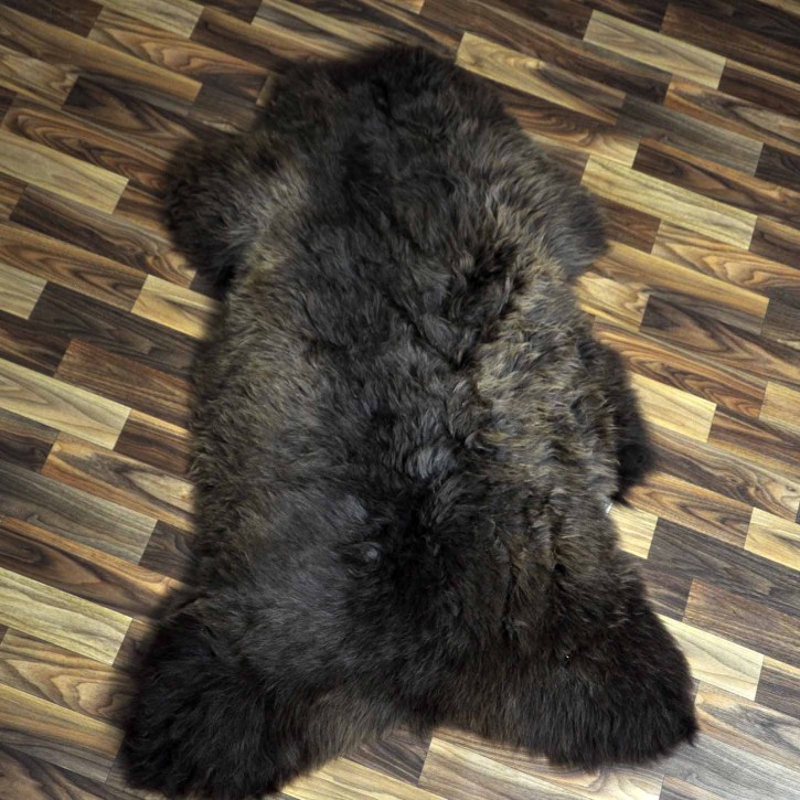 XL ÖKO Schaffell Lammfell braun 115x75 Bärenfell Bär #7090