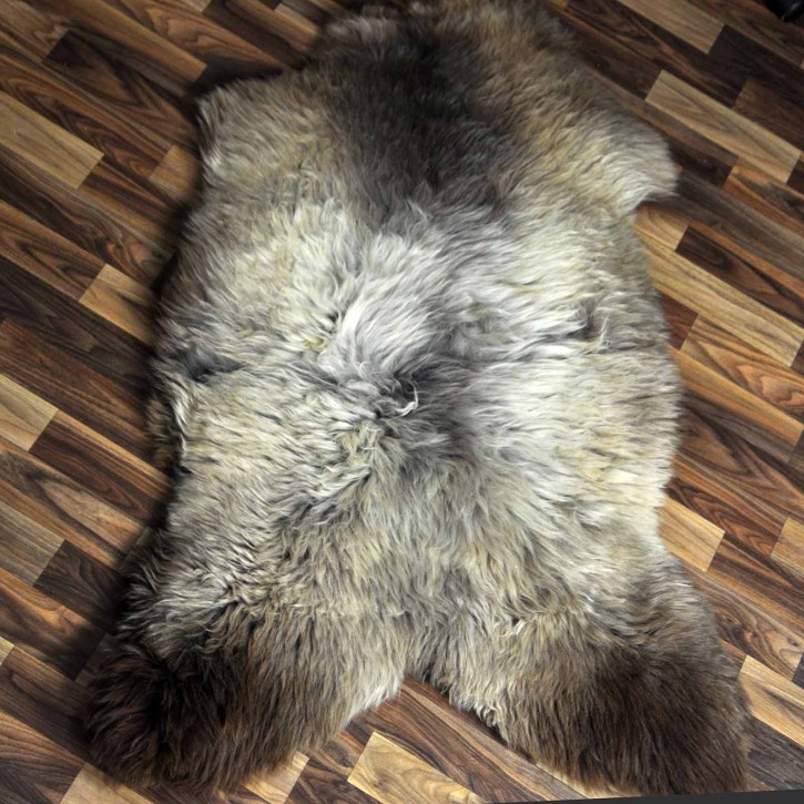 XXL ÖKO Schaffell Lammfell braun beige 120x80 echtes Fell #7108