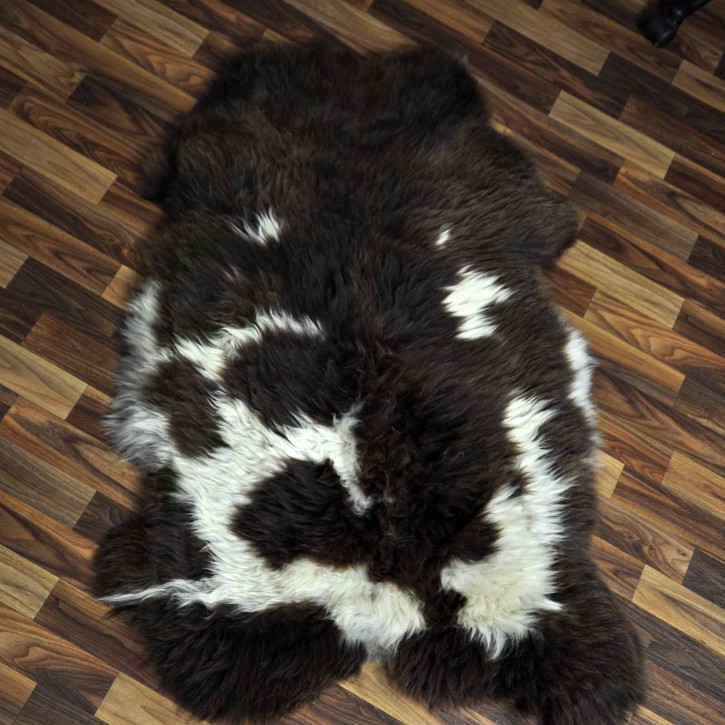 XXL ÖKO Schaffell Lammfell braun beige 120x80 echtes Fell #7111