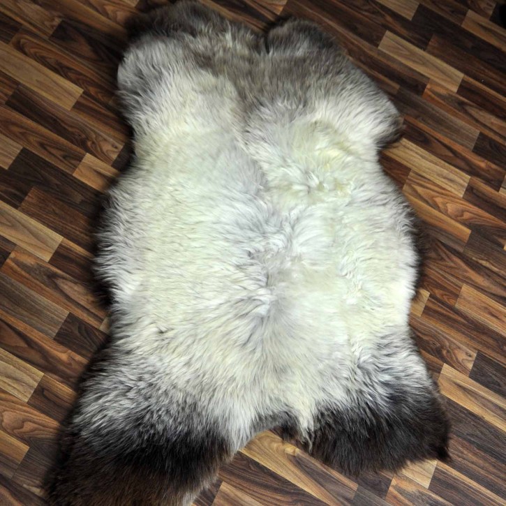 XXL ÖKO Schaffell Lammfell beige braun 120x80 echtes Fell #7135