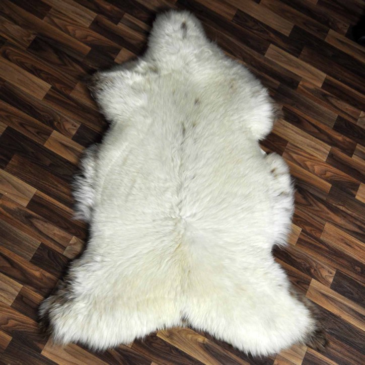 XXL ÖKO Schaffell Lammfell beige braun 120x80 echtes Fell #7141