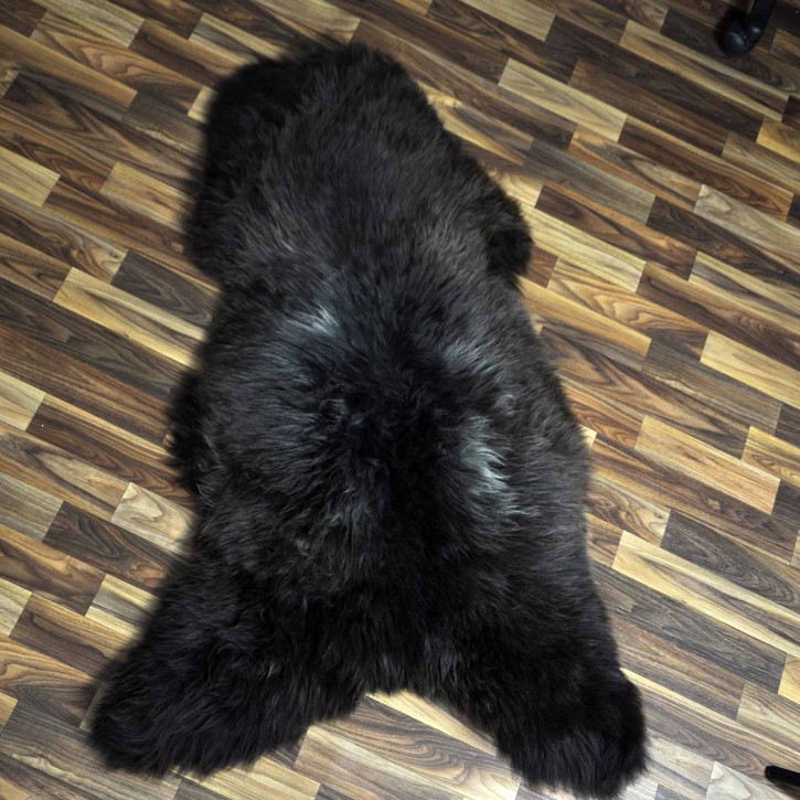 XXL ÖKO Schaffell Lammfell braun grau 120x80 echtes Fell #7160