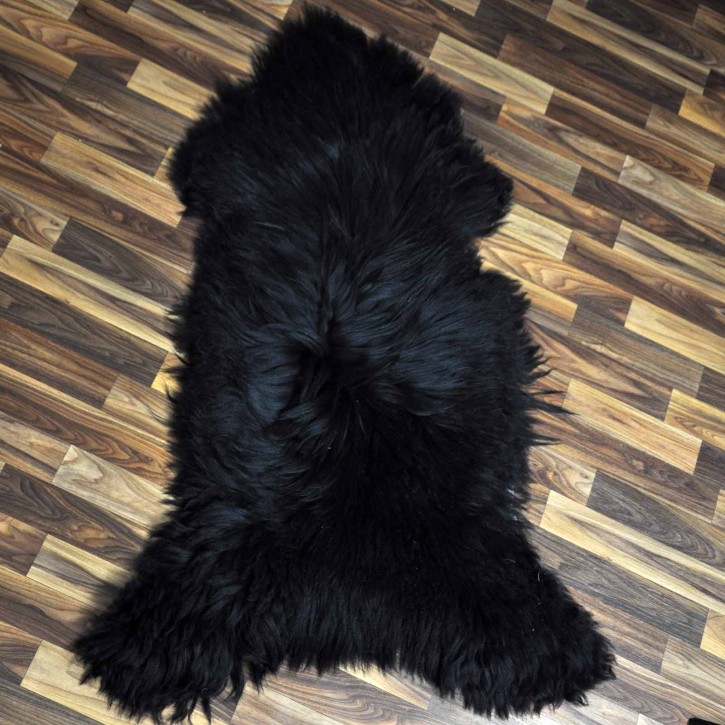 XXL ÖKO Island Schaffell schwarzbraun 125x75 Dekofell Pelz #7220