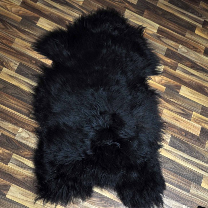 XXL ÖKO Island Schaffell schwarzbraun 120x70 Basteln Kostüm #7221