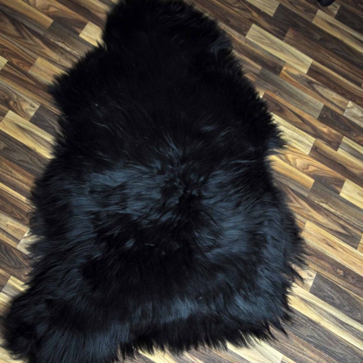 XXL ÖKO Island Schaffell schwarzbraun 125x80 Dekofell Pelz #7227