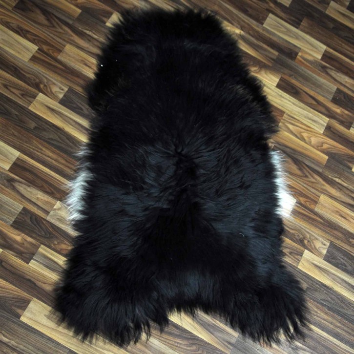 XL ÖKO Island Schaffell schwarzbraun weiß 110x70 Dekofell Pelz #7229