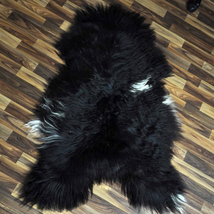 XXL ÖKO Island Schaffell braun weiß 125x80 Dekofell Pelz #7233