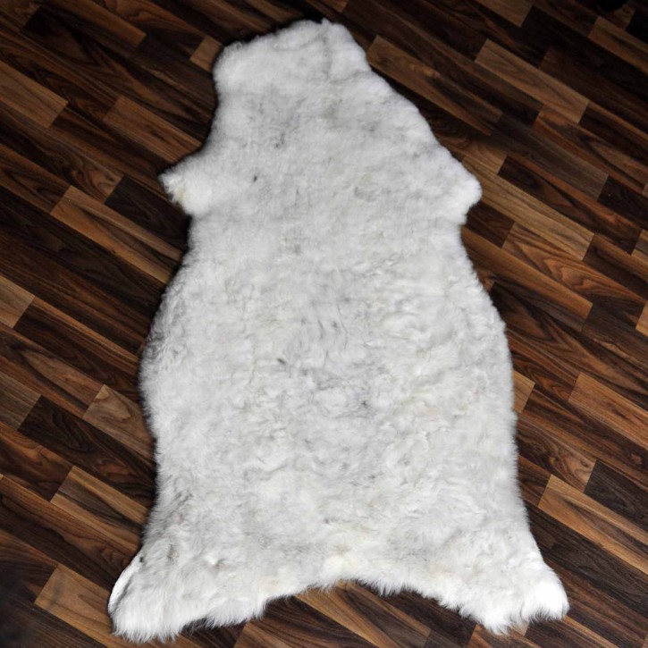 ÖKO echtes Schaffell Lammfell beige grau 115x75 geschoren #7247