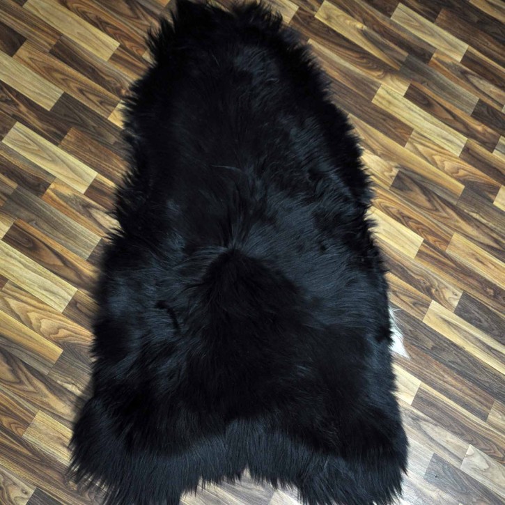 XXXL ÖKO Island Schaffell schwarzbraun weiß 130x80 Geschenk #7314