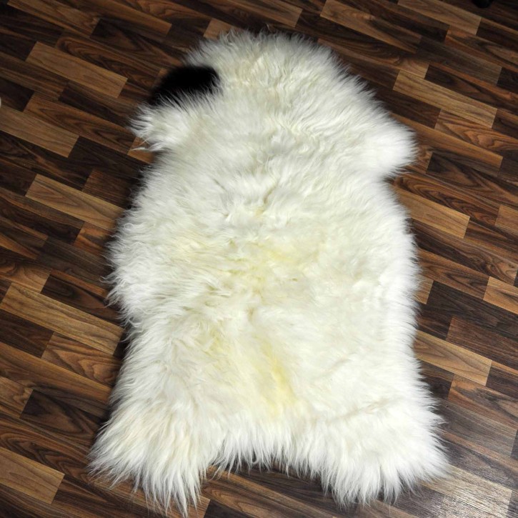 XXL ÖKO Schaffell Lammfell beige braun 120x70 Teppich Kamin #7382