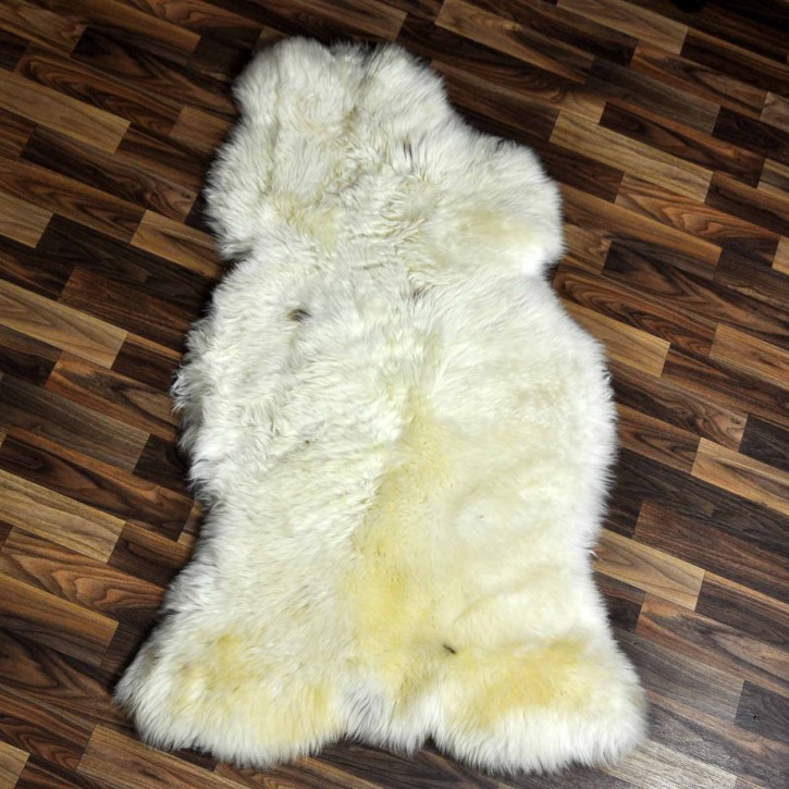 XXL ÖKO Schaffell Lammfell beige braun 120x75 Teppich Kamin #7393