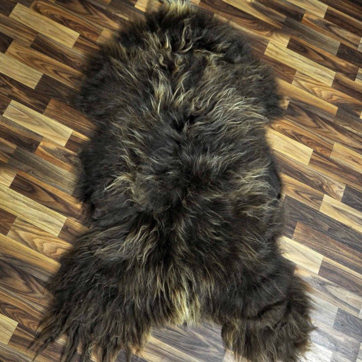 XXL ÖKO Island Schaffell Lammfell rost braun 125x80 #7615