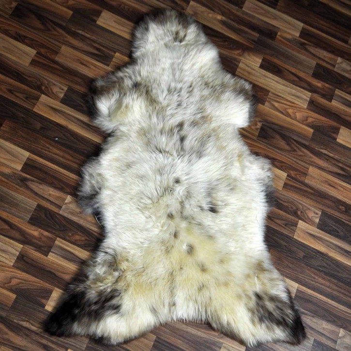 XXL ÖKO Schaffell Lammfell beige braun 120x75 Teppich Geschenk #7700