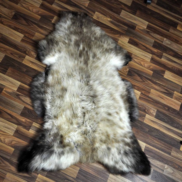 XXL ÖKO Schaffell Lammfell beige braun 120x80 Teppich Geschenk #7701
