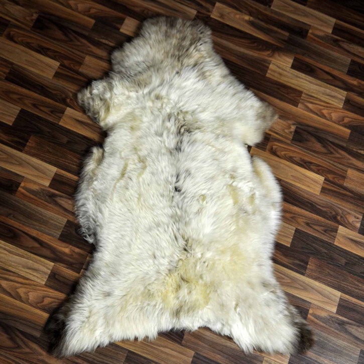 XL ÖKO Schaffell Lammfell beige braun 115x75 Teppich Geschenk #7717