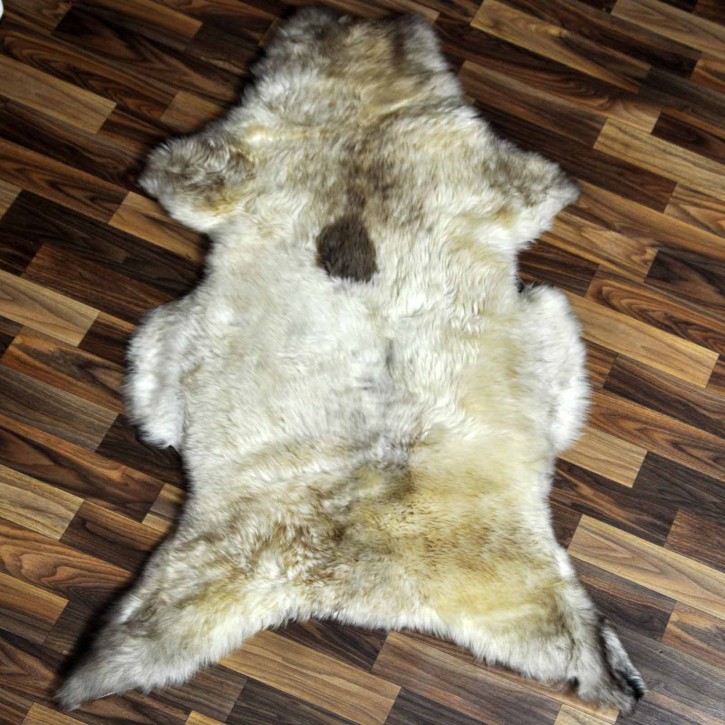 XXL ÖKO Schaffell Lammfell beige braun 120x70 Teppich Geschenk #7726