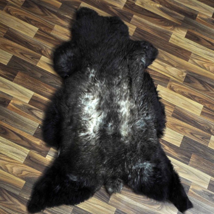 XL ÖKO Schaffell Lammfell braun grau 110x75 Teppich Geschenk #7734