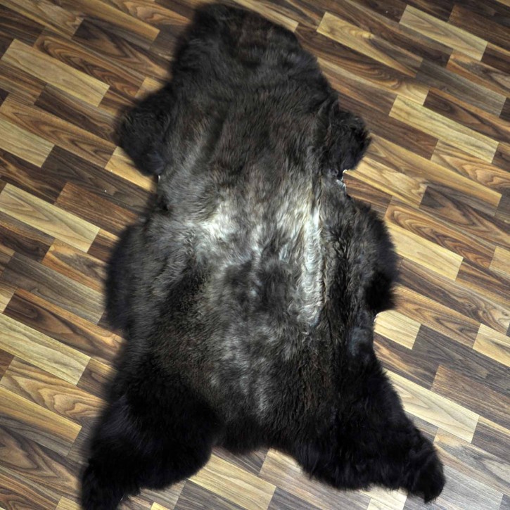 XXL ÖKO Schaffell Lammfell braun grau 125x80 Teppich Geschenk #7736