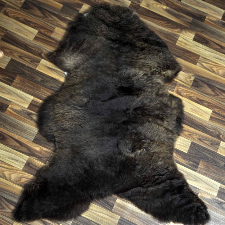 XL ÖKO Schaffell Lammfell braun beige 115x80 Geschenk #7757