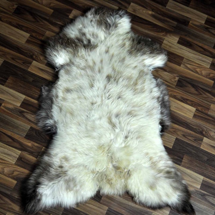 XXL ÖKO Schaffell Lammfell beige braun 120x75 Teppich Geschenk #7760