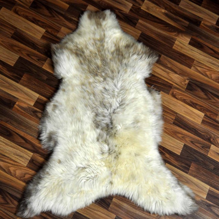 XL ÖKO Schaffell Lammfell beige braun 110x80 Teppich Geschenk #7765