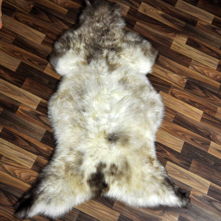 XXL ÖKO Schaffell Lammfell beige braun 125x75 Teppich Geschenk #7766