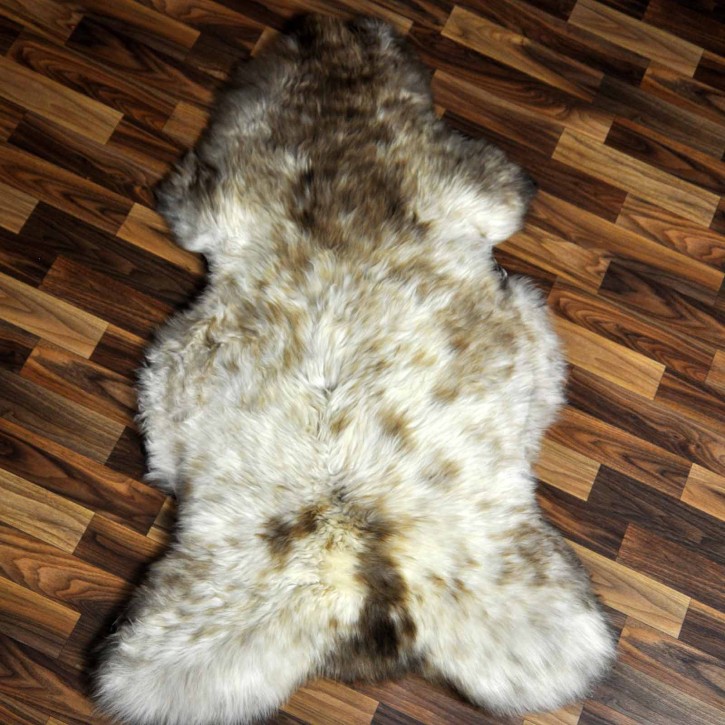 XXL ÖKO Schaffell Lammfell beige braun 120x75 Teppich Geschenk #7769